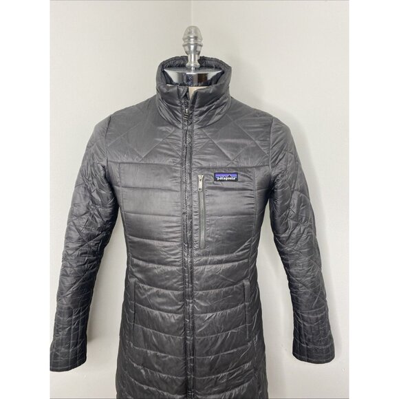 Patagonia Radalie Parka Puffer Jacket Grey Womens Size Small Puffy Long Coat - Picture 7 of 10